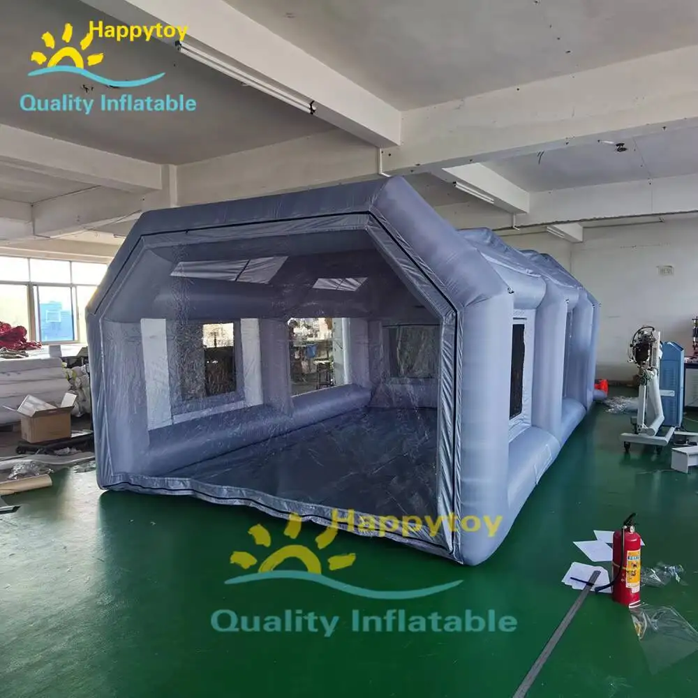Outdoor Inflatable Spray Booth With Two Blowers Portable Inflatable Garage Car Cover Painting Wash Shelter Tent