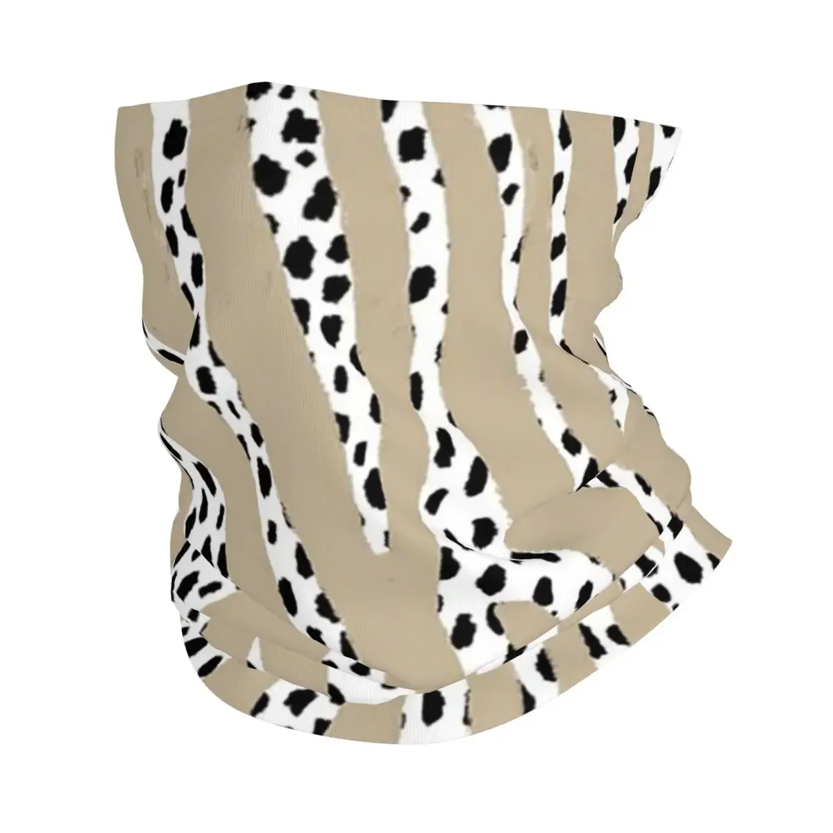 Dalmatian Polka Dot Spots And Zebra Stripes Bandana Neck Cover Printed Wrap Scarf Multifunction Cycling Scarf Running