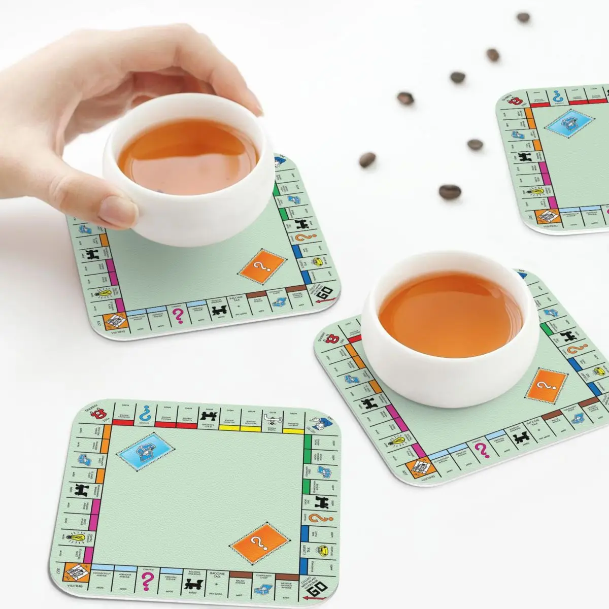 Board Game Board- Monopoly Coasters Dining Table Mat Utensils For Kitchen Induction Mat For Drying Dishes Mat Coffee Mat Hot Pad