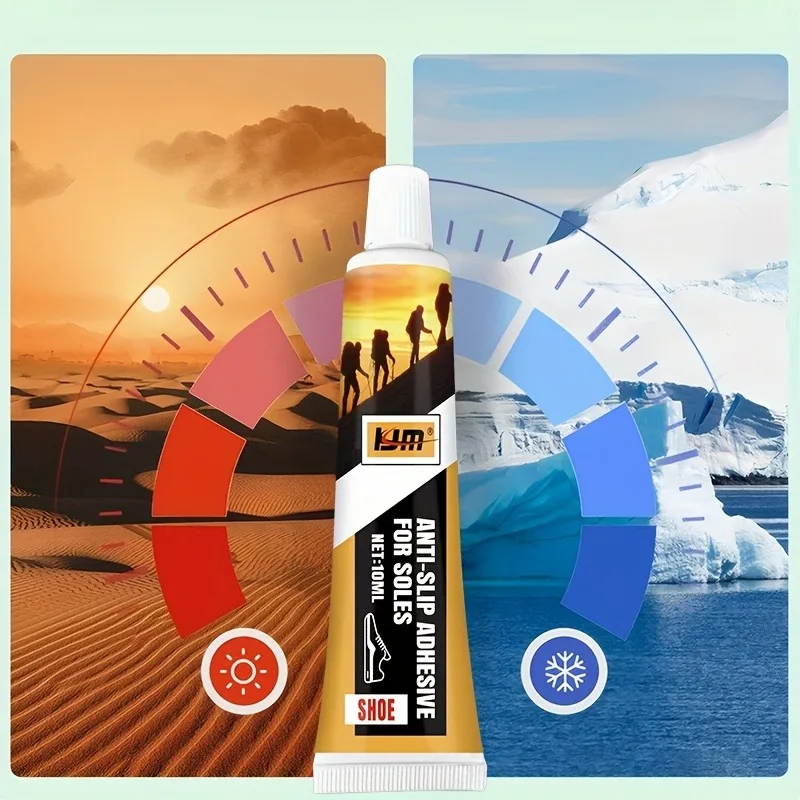 جل قبضة الأحذية المضاد للانزلاق من KJM: لاصق عالي التحمل وغير قابل للانزلاق - جر فوري على الرطب/الممطر/الثلج، مقاوم للاهتراء للأحذية الرياضية/الأحذية