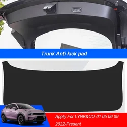 Car Anti-kick Carbon Trunk Pad Weather Dustproof Protect Tailgate Sticker Accessories For LYNK&CO 01 05 06 09 2022-Present