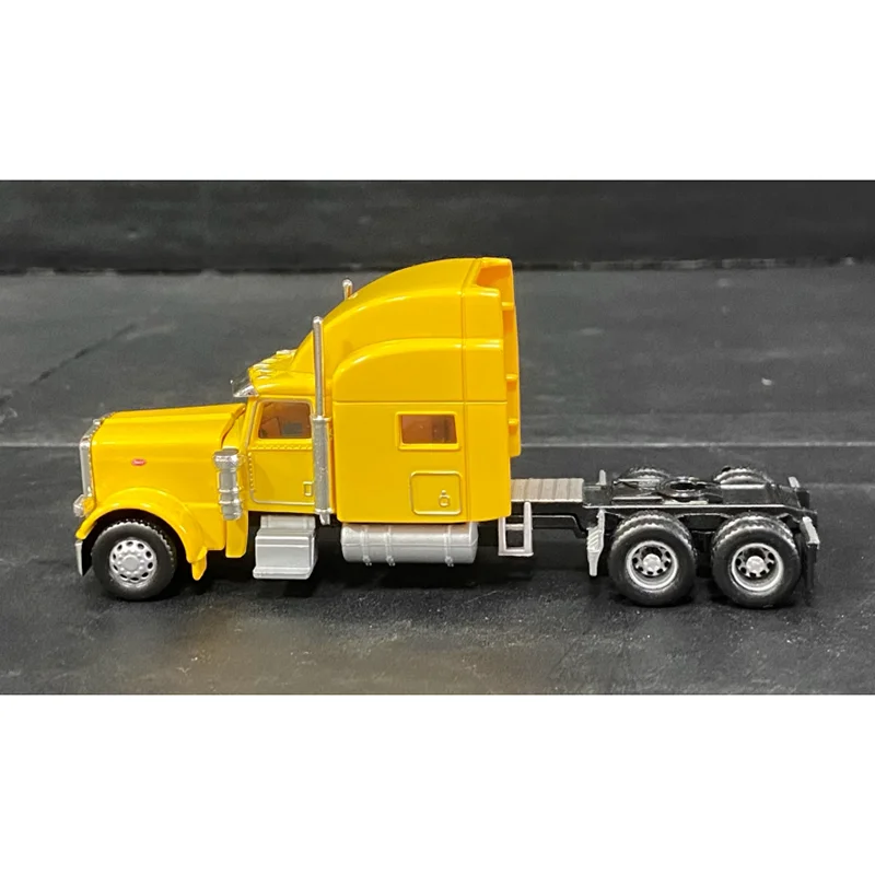 NORSCOT Diecast 1:87 Scale Peterbilt 389 Alloy Heavy Truck Low Board Trailer Long Head Car Model Toy Collection Gift