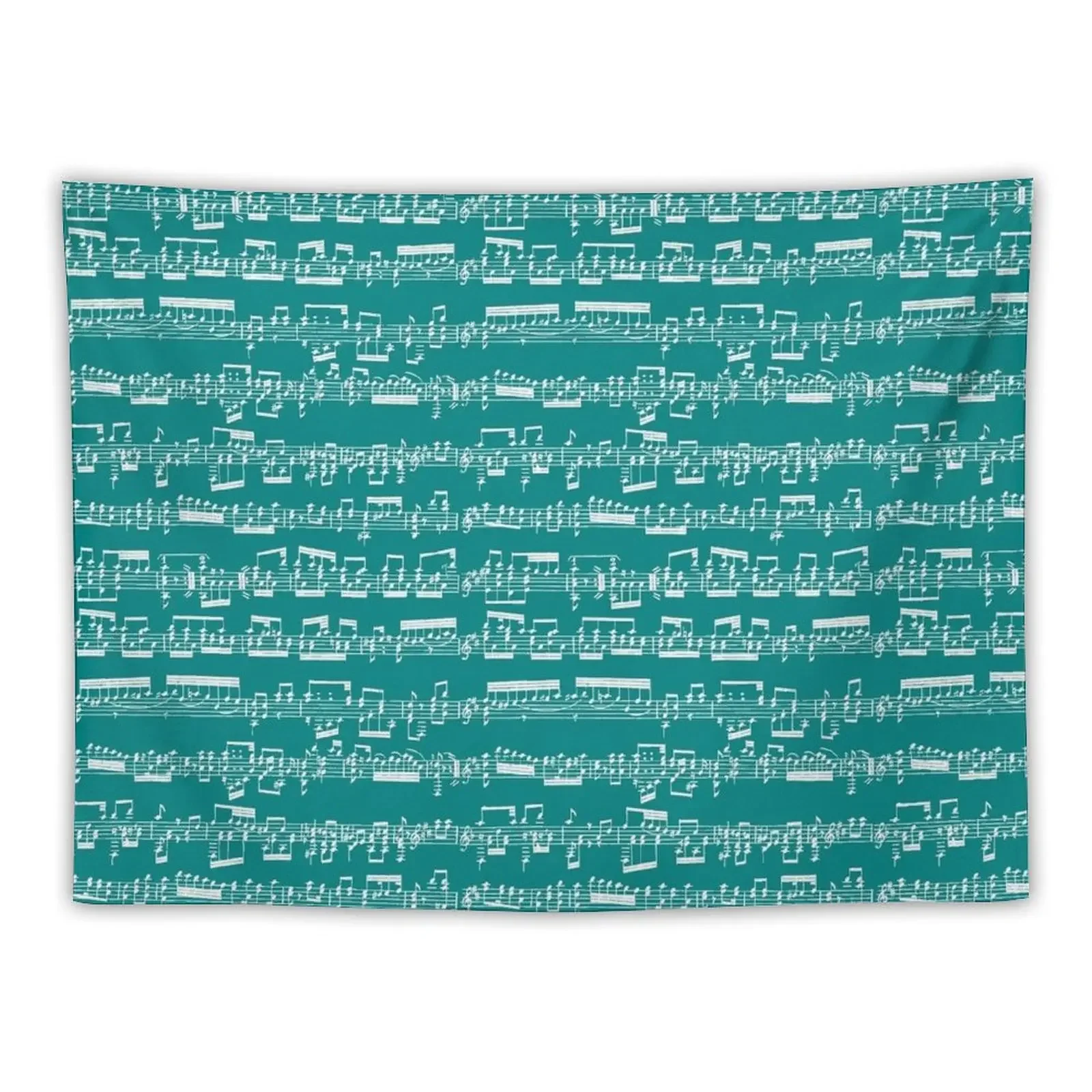 Sheet Music on Teal Tapestry Decoration Room Home Supplies Tapestry