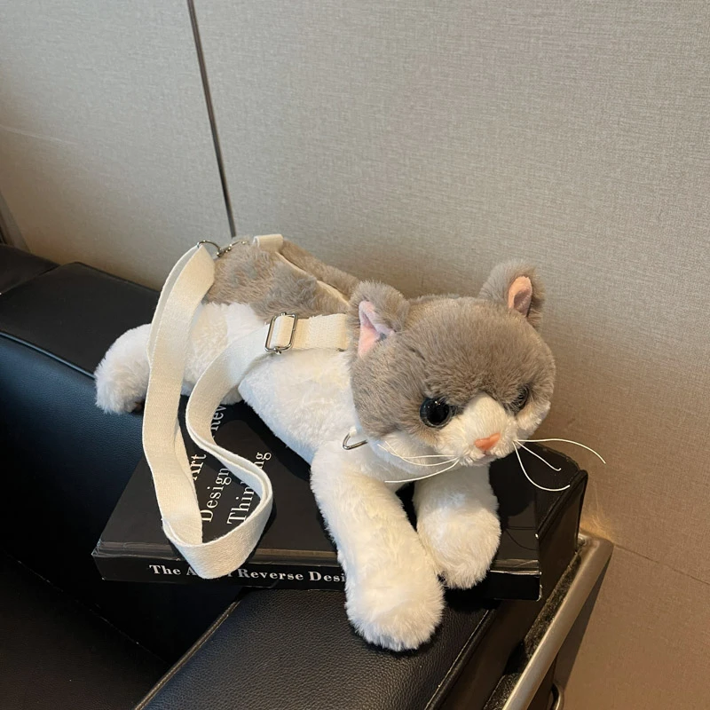 

Cotton Cat Large Capacity Shoulder Bags Winter New Patchwork 2025 Hot Sale Bags for Women Commuting Warm Thread Crossbody Bag