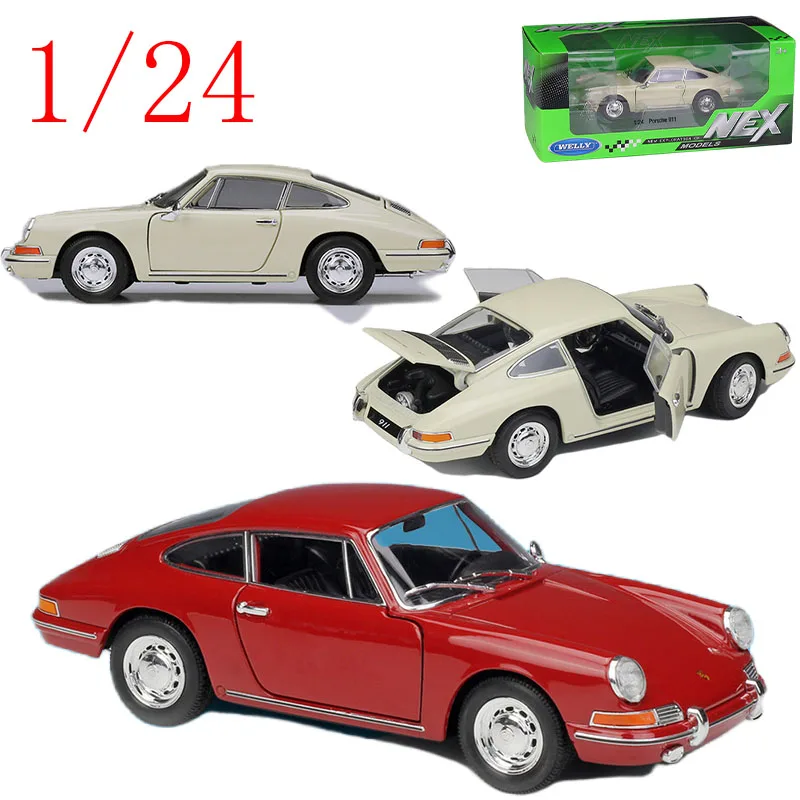 

WELLY Литой под давлением масштаб 1/24 ‌ Porsche 911 (1964) Спортивный автомобиль ‌ Модель автомобиля из сплава, игрушки для мальчиков, подарок