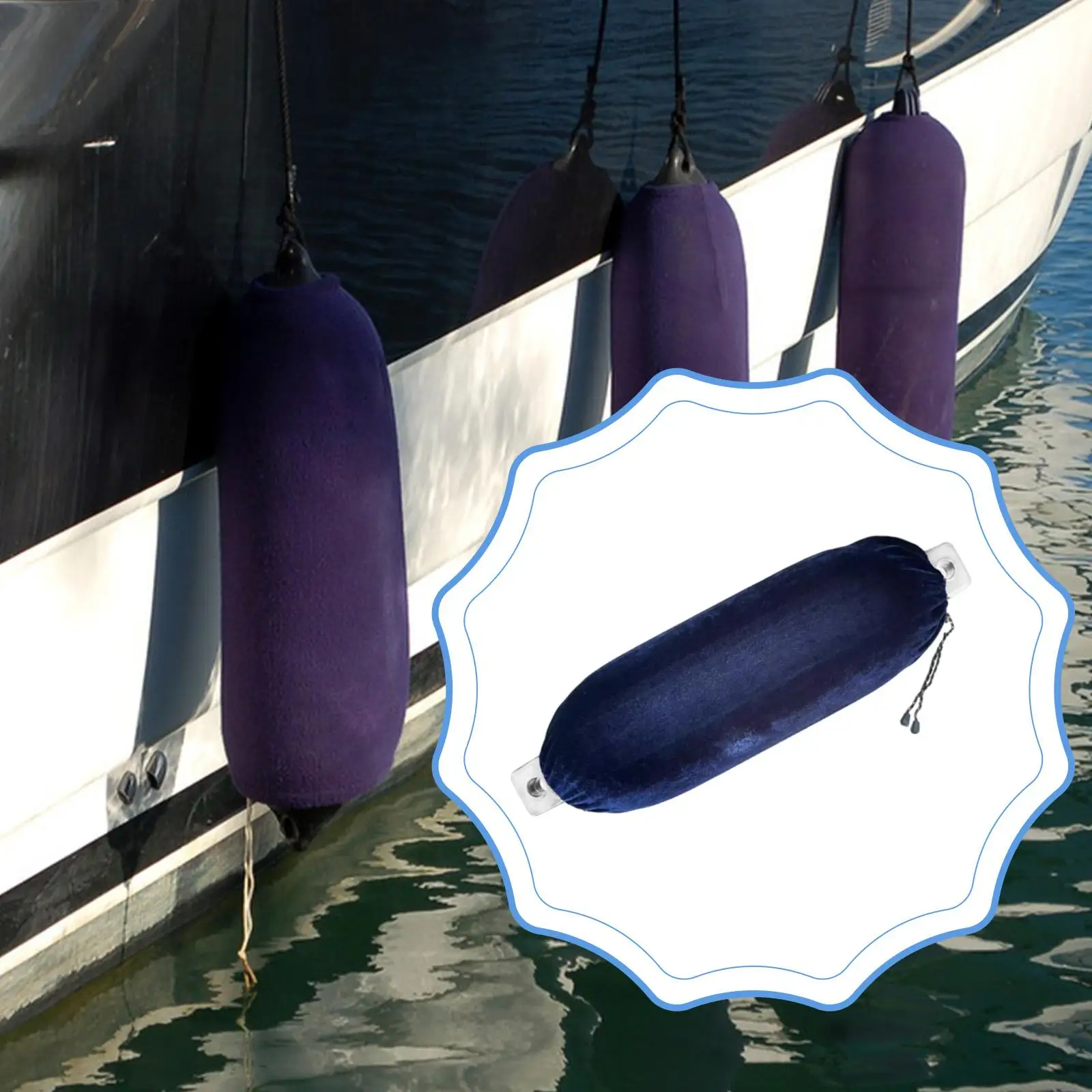 Inflatable Boat Fender Boat Parts PVC Easy Installation Stable Enhanced Protection Dock Parts for Ports Yachts Outdoor Sports
