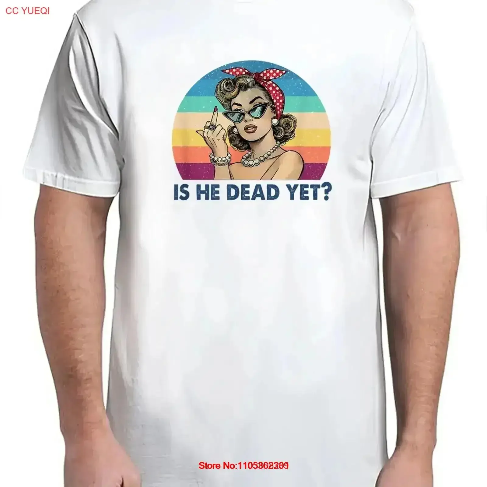 Ist er jetzt schon tot? Lustiges Vintage-T-Shirt für Erwachsene, S-4XL, gewaschenes Mode-Oberteil, Alltagskleidung, weiches, grafisches, atmungsaktives Vintage-T-Shirt
