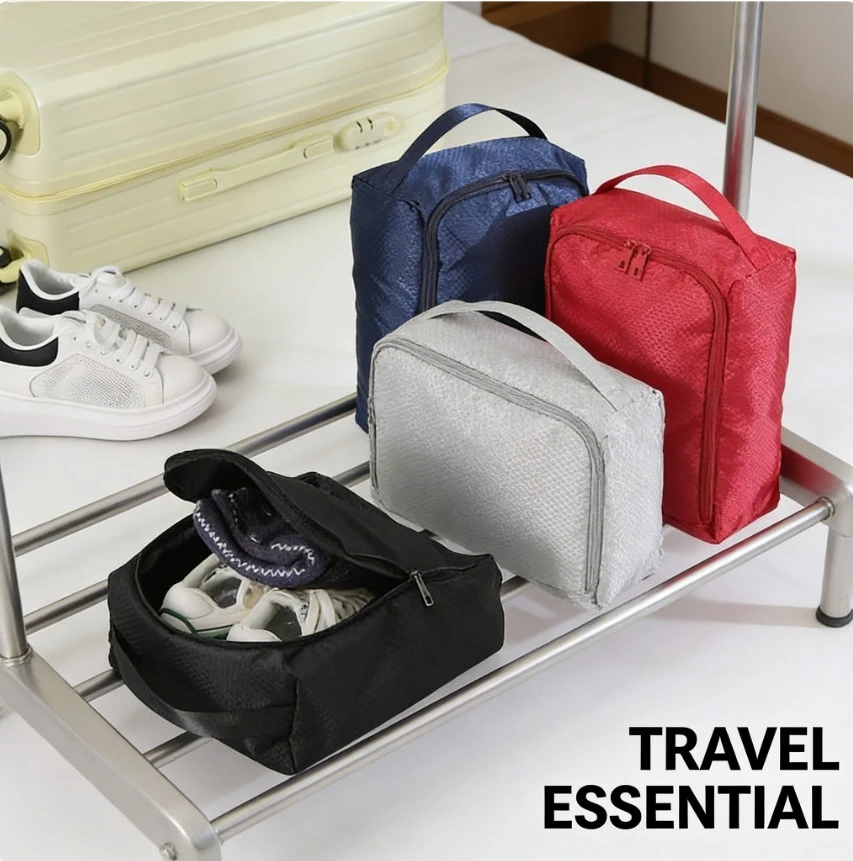 

2026 Shoe Bag Photo Booth Props Waterproof Oxford Cloth Foldable Portable Travel Storage Bag For Sports Fitness