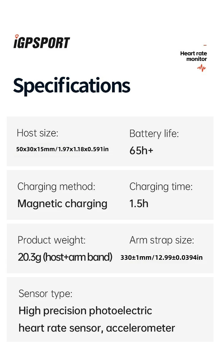 iGPSPORT Cadence Speed Sensor Cycling Accessories CAD70 SPD70, Heart Rate Monitor HR50 HR70 for Bike Computer Bluetooth ANT+