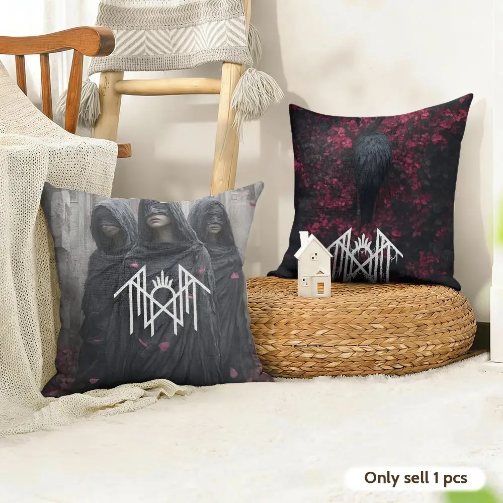 Rock Band S-SleepS-T-TokenS Cushion Cover Organic Linen Square Pillow Case Durable Non-Allergenic And Kind To Skin