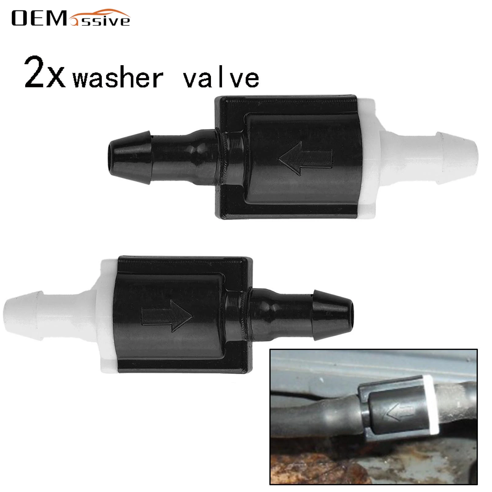 X2 Windshield Washer Valve Non Return Check Valve Connector For Toyota 4Runner Avalon Camry Highlander Prius For Lexus GS IS RX