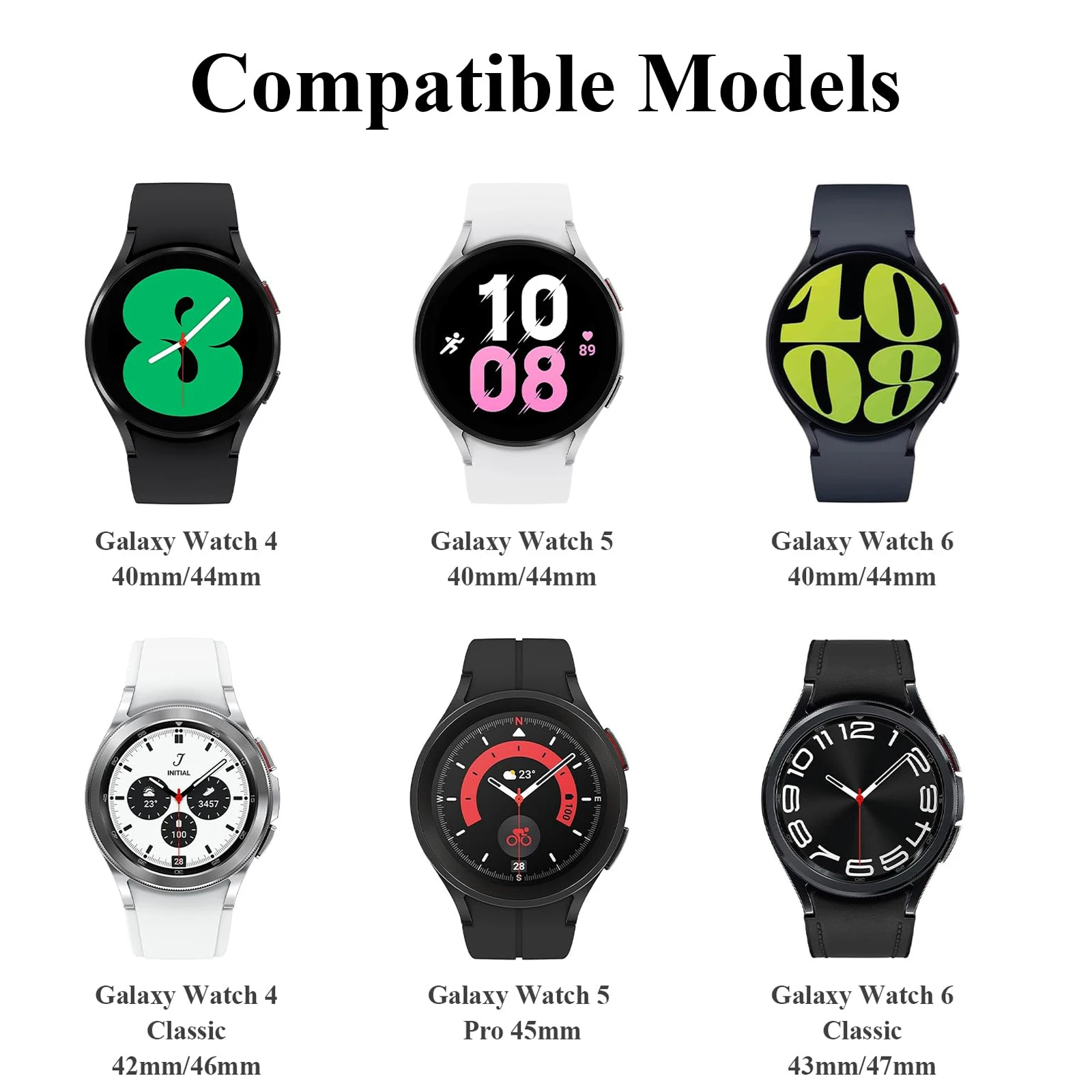 Leather+silicone Strap for Samsung Galaxy Watch 7 6 5 4 44mm 40mm 20 Bracelet Galaxy Watch6 Watch4 Classic 47mm 46mm 43mm 42mm