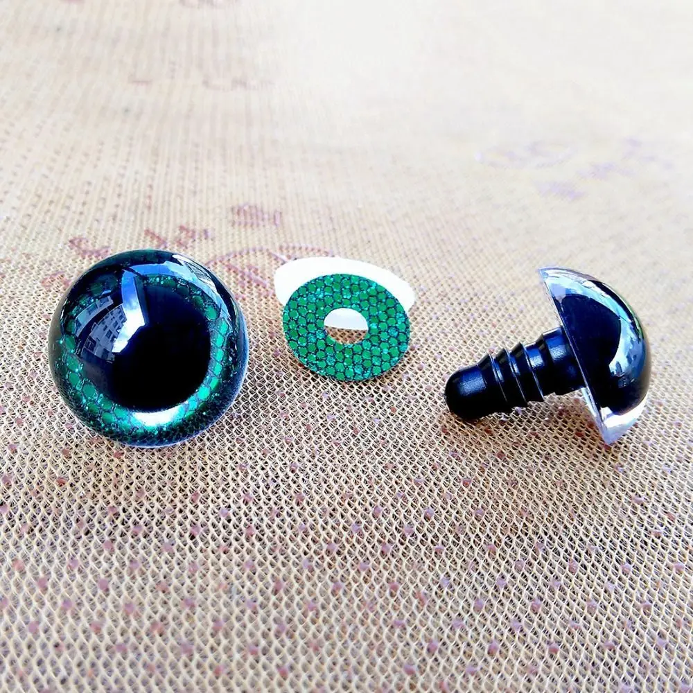 Stofftieraugen 3D Wabenkatzen-Sicherheitsaugen Amigurumi Glänzende Sicherheitsaugen für Amigurumi 18 mm Kristall-Katzenaugen