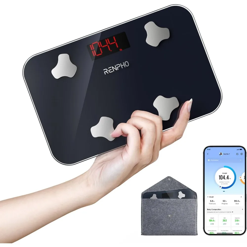 

Компактные портативные весы для жира в теле для путешествий с футляром для хранения