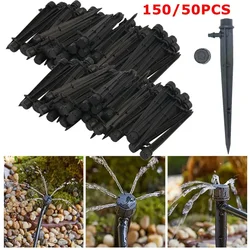 150-10Pcs Adjustable 8 Hole Spiked Dripper Gardening Sprinkler Drip Irrigation Staked Emitters Garden Greenhouse Watering Device