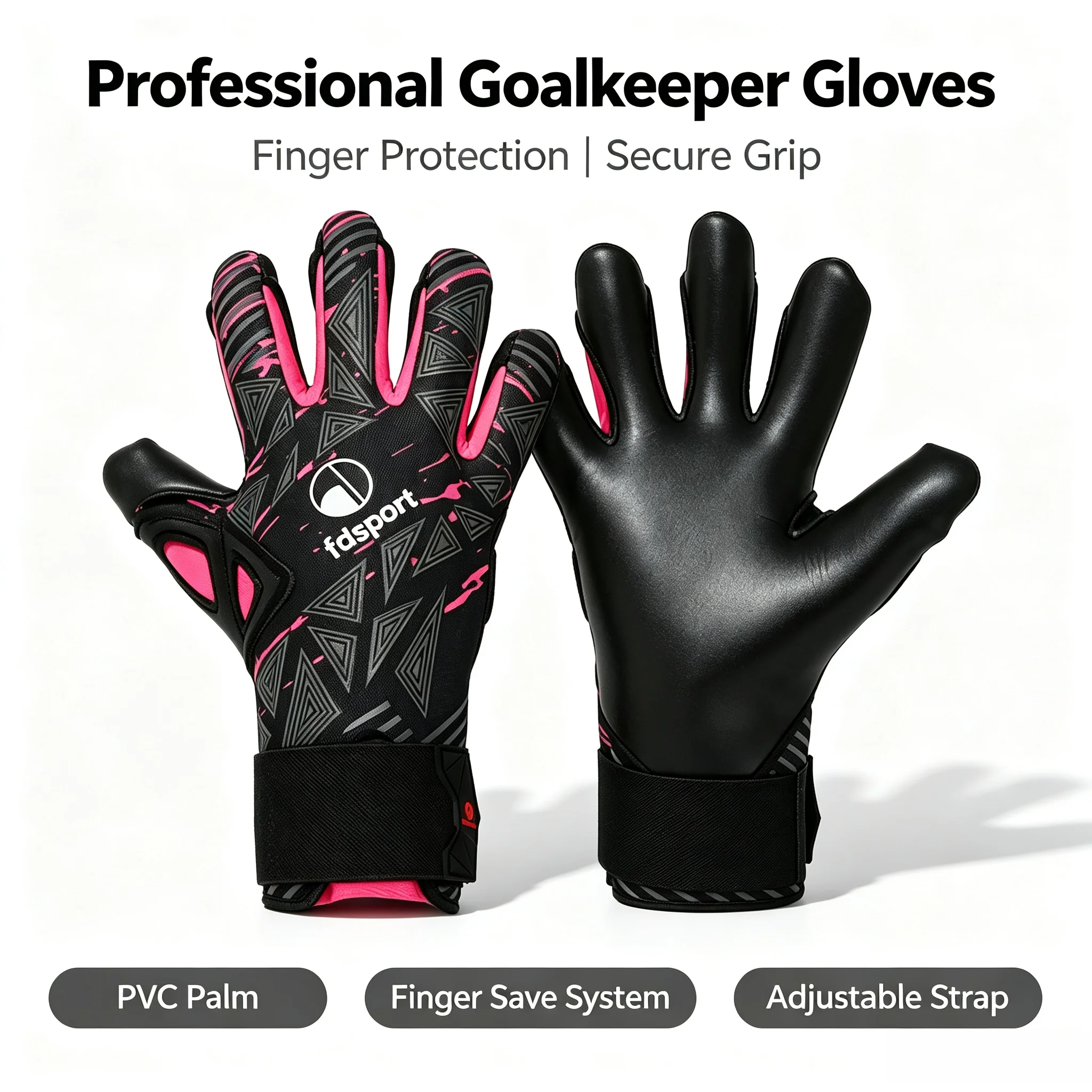 Work Glove Impact - 1 Pair Latex Football Goalkeeper Gloves,