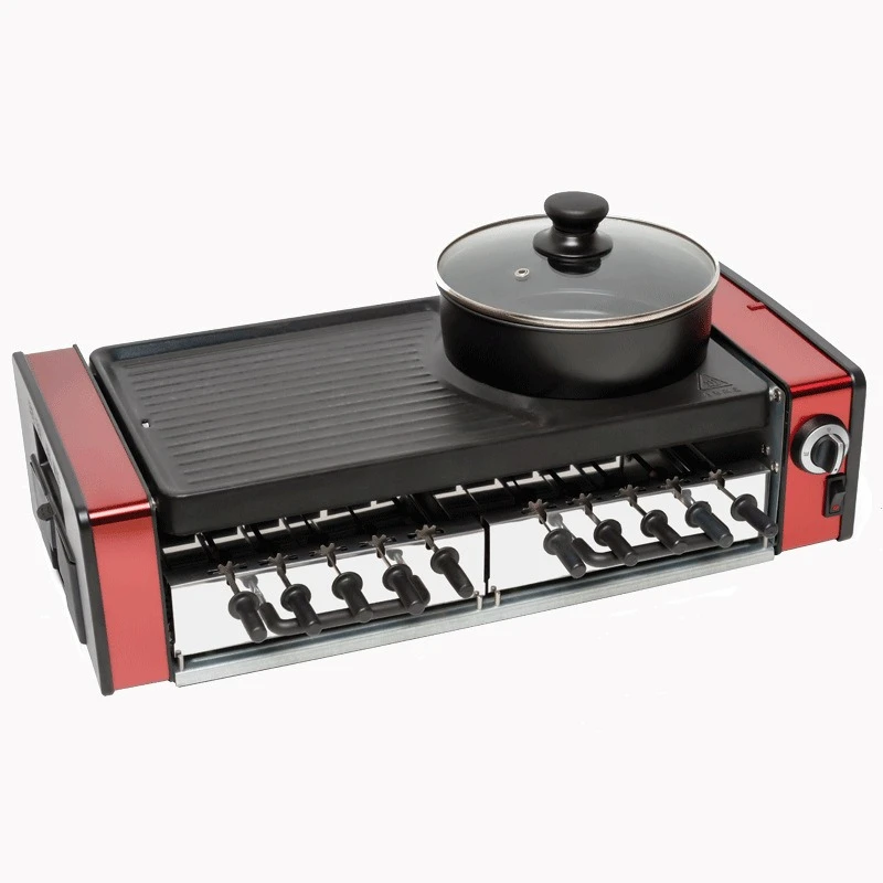 

Roast and rinse integrated pot, barbecue machine household non-stick electric baking pan double-layer electric barbecue grill