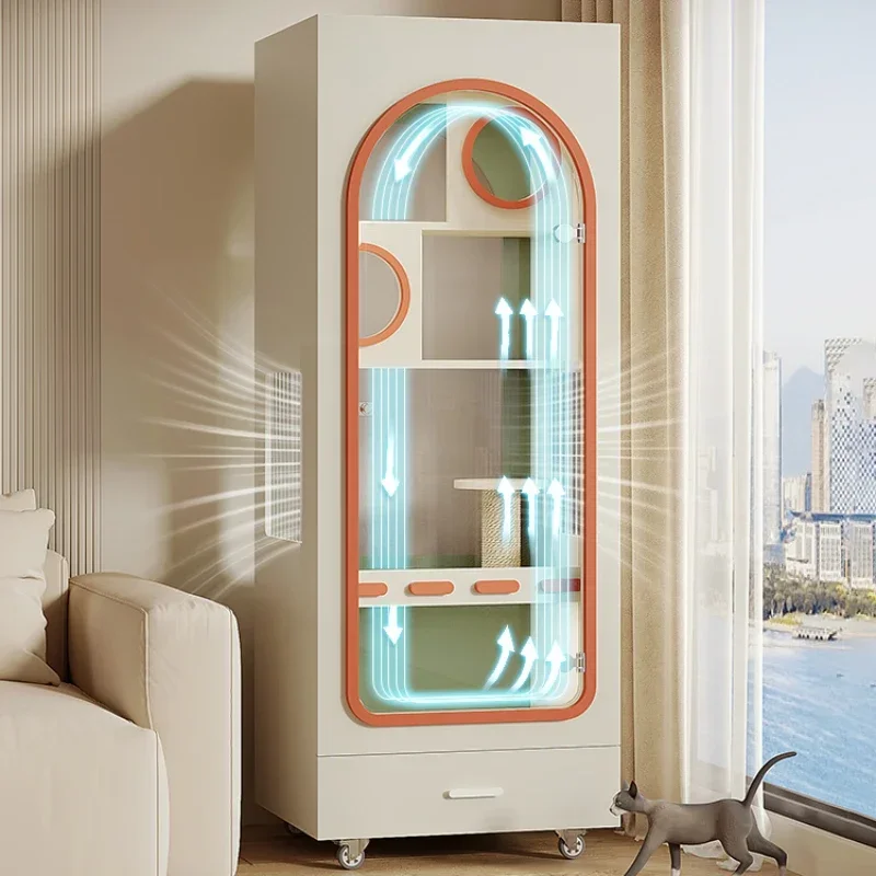 Constant temperature cat villa does not occupy an area of smart cabinet with fresh air small apartment cage interior