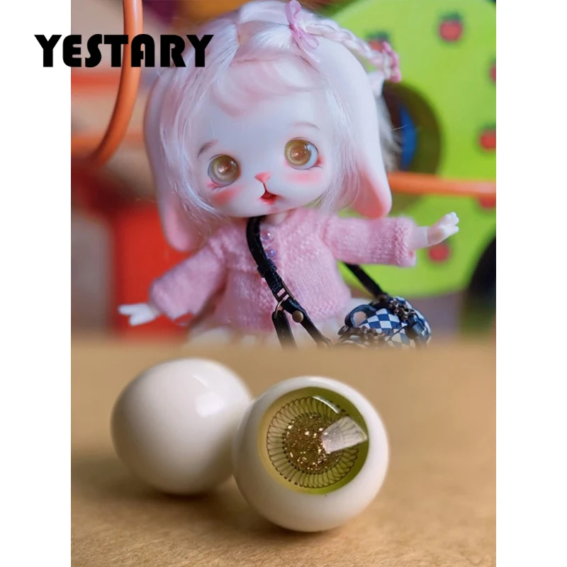 

YESTARY Newest 10mm Glass BJD Eyes Toys Dolls Accessories Eyes Toy 5.5-6.5MM 3D Movable DIY Black Pearl Eyes BJD Doll Girls Gift