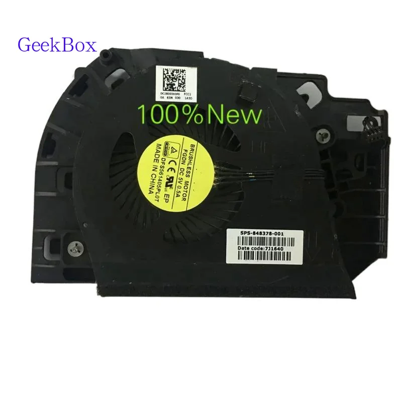 مروحة تبريد وحدة المعالجة المركزية GKNEW ومروحة وحدة معالجة الرسومات لجهاز HP ZBOOK 17 G3 848378   -001 848377   -001 FGD9 FGDN DC5V 0.5A