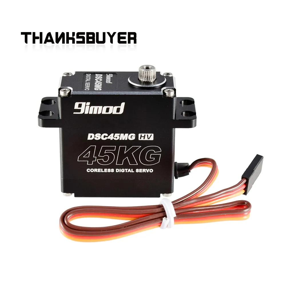 9imod 45KG 180° /270° /360° Cordless Digital Servo High Voltage Servo Metal Gear DSC45MG HV Carbon Brush Motor