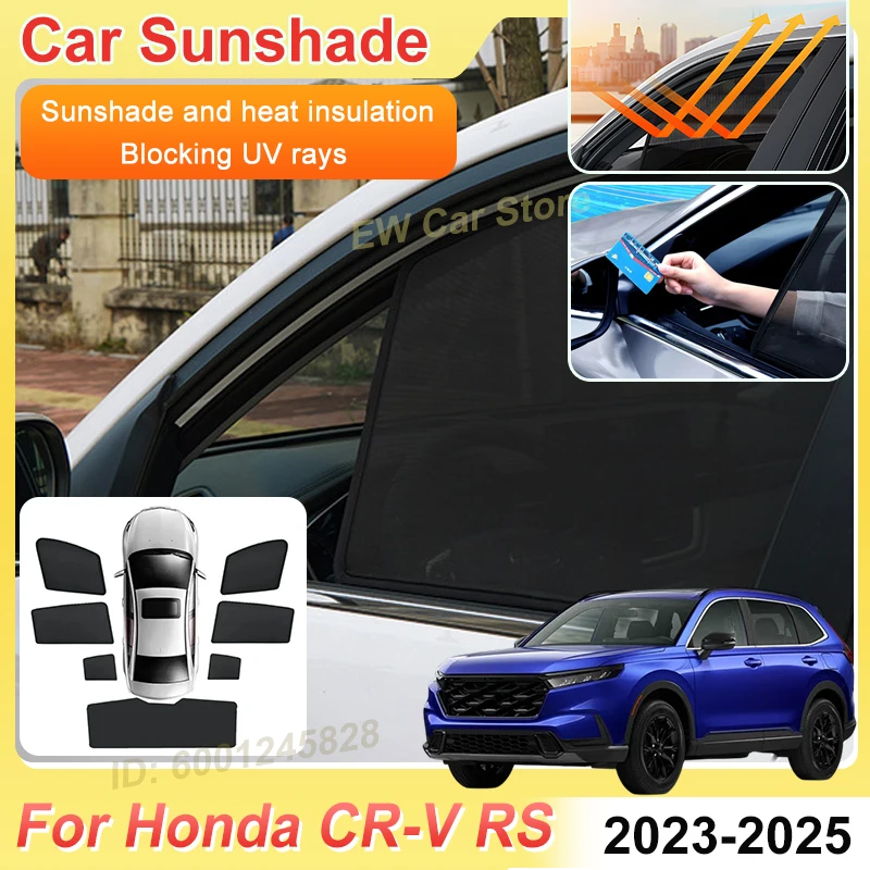 

Car Sunshade For Honda CR V 6th RS Body Kit 2023~2025 Accessories Mesh Sunscreen Window Windshield Magnetic Sun Shade Visor Part