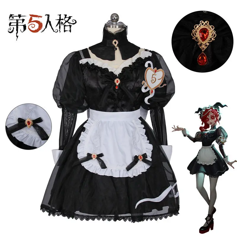 Disfraz de Cosplay de Fiona Gilman, Scarlet Witch, de Identity V, Vestido de Sirvienta para Conveniones Cómicas y Exposiciones de Anime