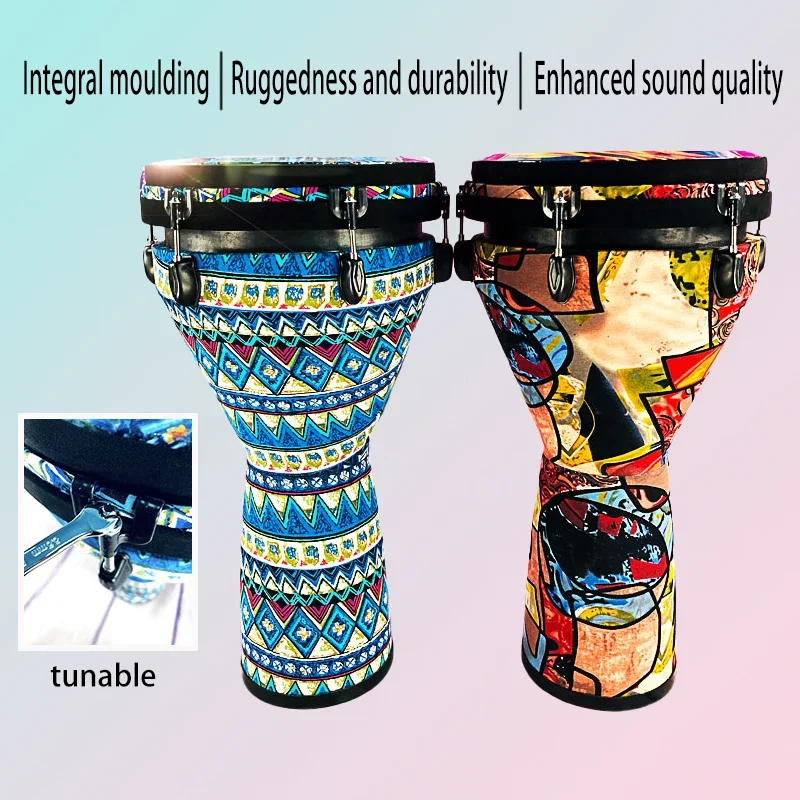 

2025 Manufacturer Wholesale Musical Instruments Hand Percussion Drum Djembe 12 Inch African Drum Professional-level Tambourine