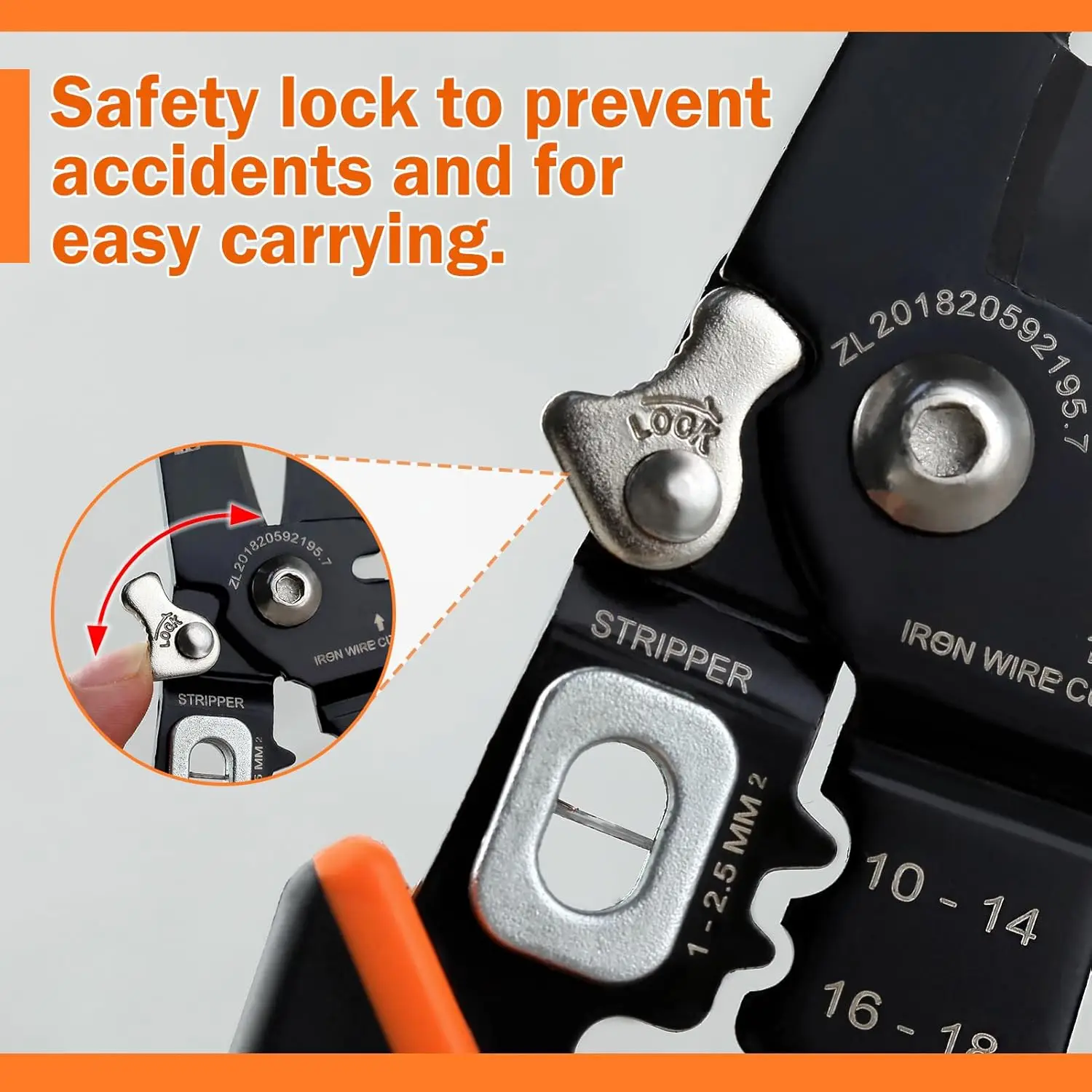 6-in-1 Wire Stripper Tool 10-18 AWG,Multifunction Wire Plier with Wire Splitter Cutter Crimper Gripper Function