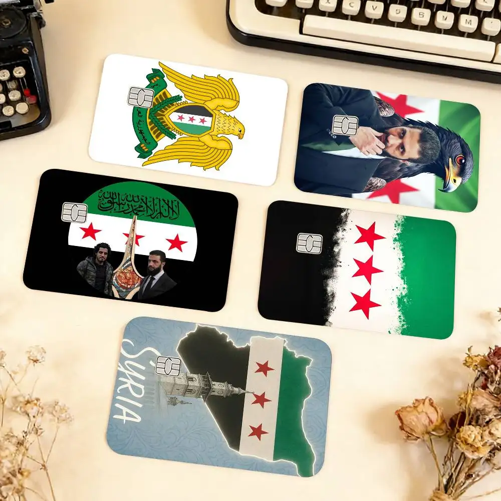 

Ahmed al-Sharaa Syrian Syria Flag Waterproof Film Skin Cover Credit Card Stickers Debit Front Bank Bus Pass