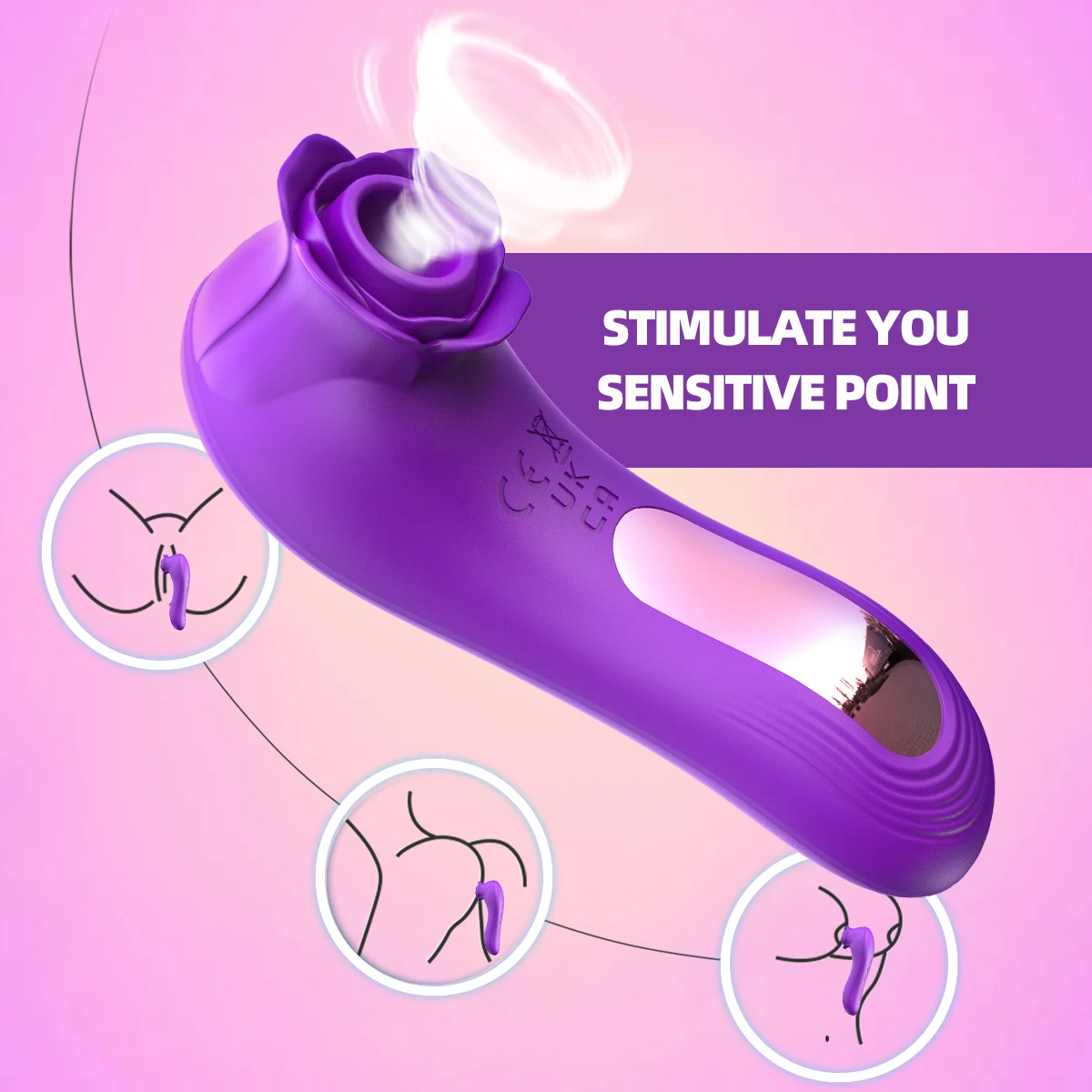 Rose-Sucking Tongue Licking Vibrator for Women Clitoris Stimulator Oral Nipple Vacuum Clit Sucker Female Sex Toys for Adults