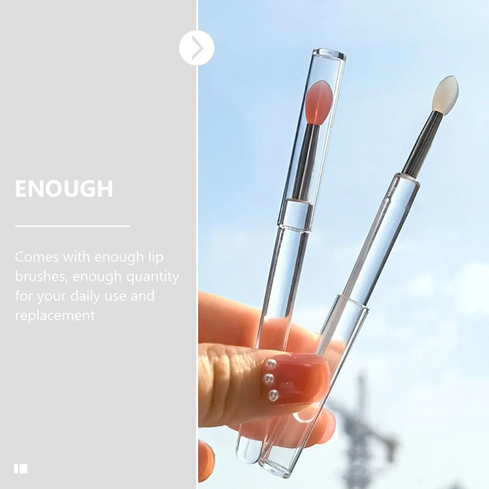 4 Uds pinceles de labios mango de silicona herramientas de maquillaje multiusos aplicadores de sombra de ojos pinceles de lápiz labial cucharas de máscara de labios