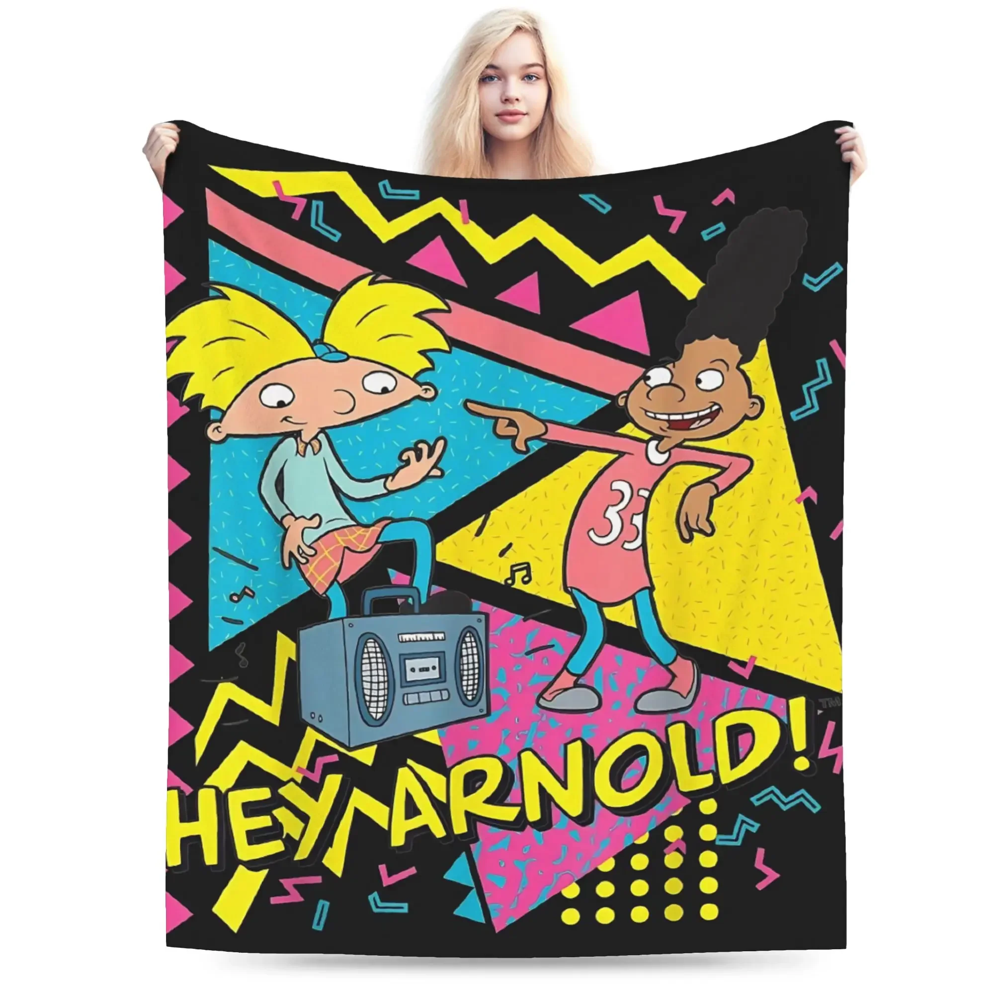 يا أرنولد بطانية دافئة ناعمة الطفل أفخم رمي بطانية الجدة غرفة نوم الفانيلا المفرش غطاء سرير أريكة #1