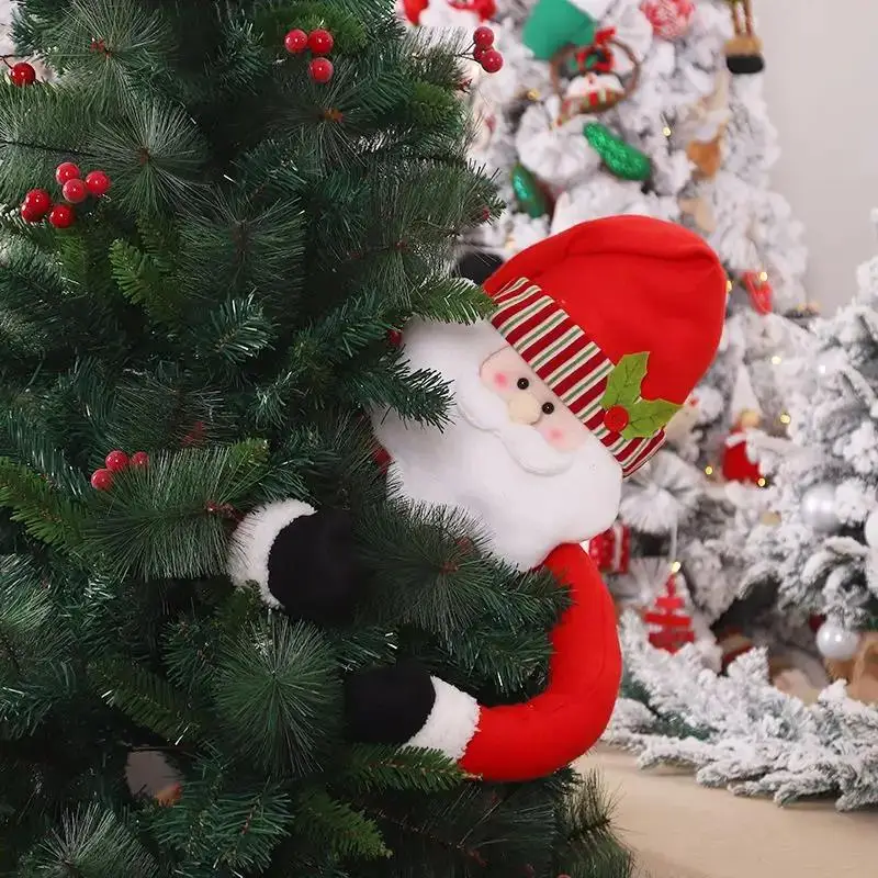 Weihnachts baum Topper Santa Schneemann Hugger mit Hut und Einweg arme Urlaub Dekorationen Ornamente Winter Party Dekor Produkt