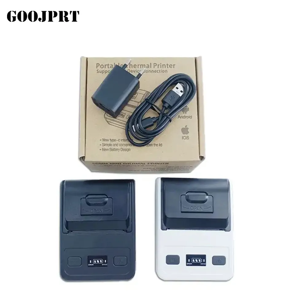 GOOJPRT Portable Mini Thermal Printer 2 inch Wireless USB Receipt Bill Ticket Printer with 58mm Print Paper for Restaurant