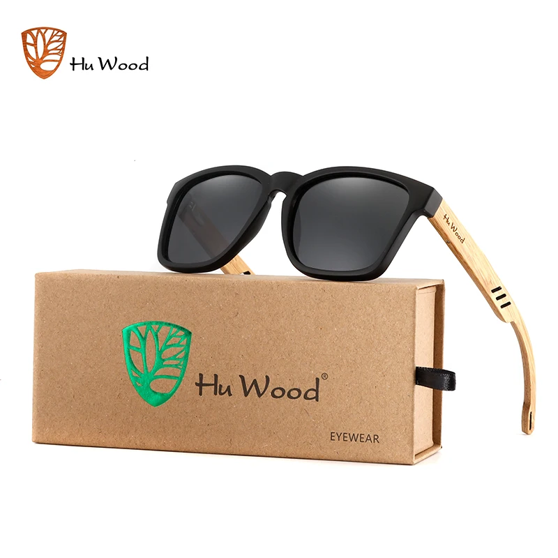 

Hu Wood Sunglasses For Men Women Polarized Wooden Sun glasses Driving Eyewear Fishing Sports