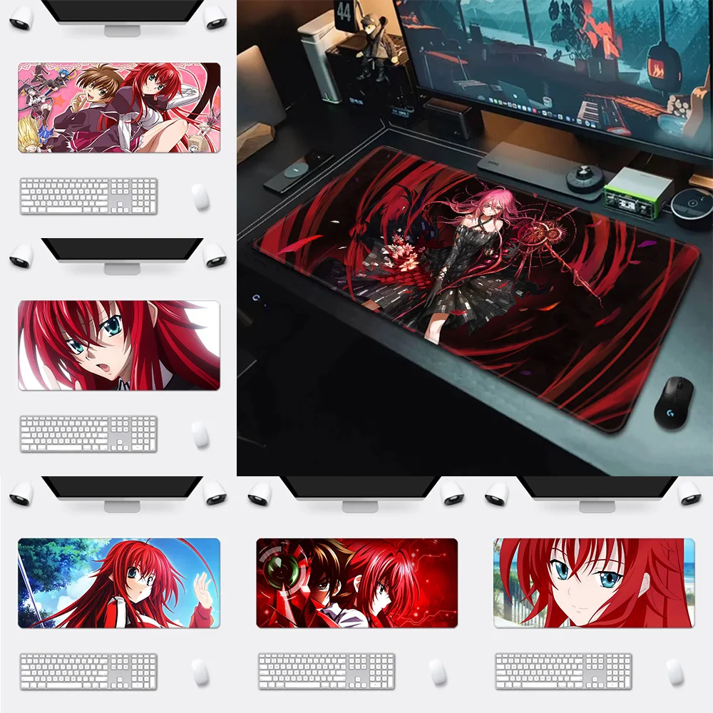 R-Rias Gremory High SchoolS Mousepad HD Printing Computer Gamers Locking Edge Non-slip Mouse Pad XXL90x40cm Keyboard PC Desk Pad