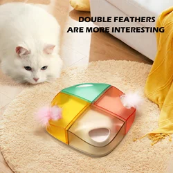 TANU New Intelligent Electric Cat Toy Cat Magic Box Toy Automatic Cat Feather Toy Interactive Cat Teasing Stick Cat Accessories