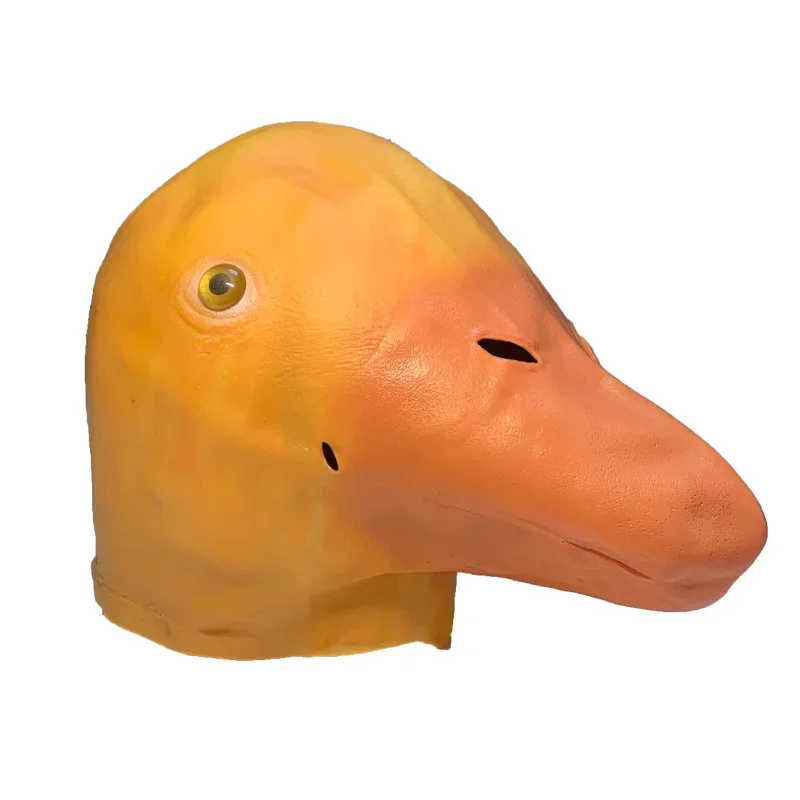 

Masque en latex visage de canard jaune animal, masque drôle de Mardi Gras, robe de paupières d'Halloween, костюм для косплея,