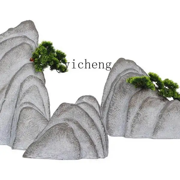 

Artificial Head Ax Split Courtyard Fiberglass Garden Snow Wave Rockery Landscape Taihu Stone