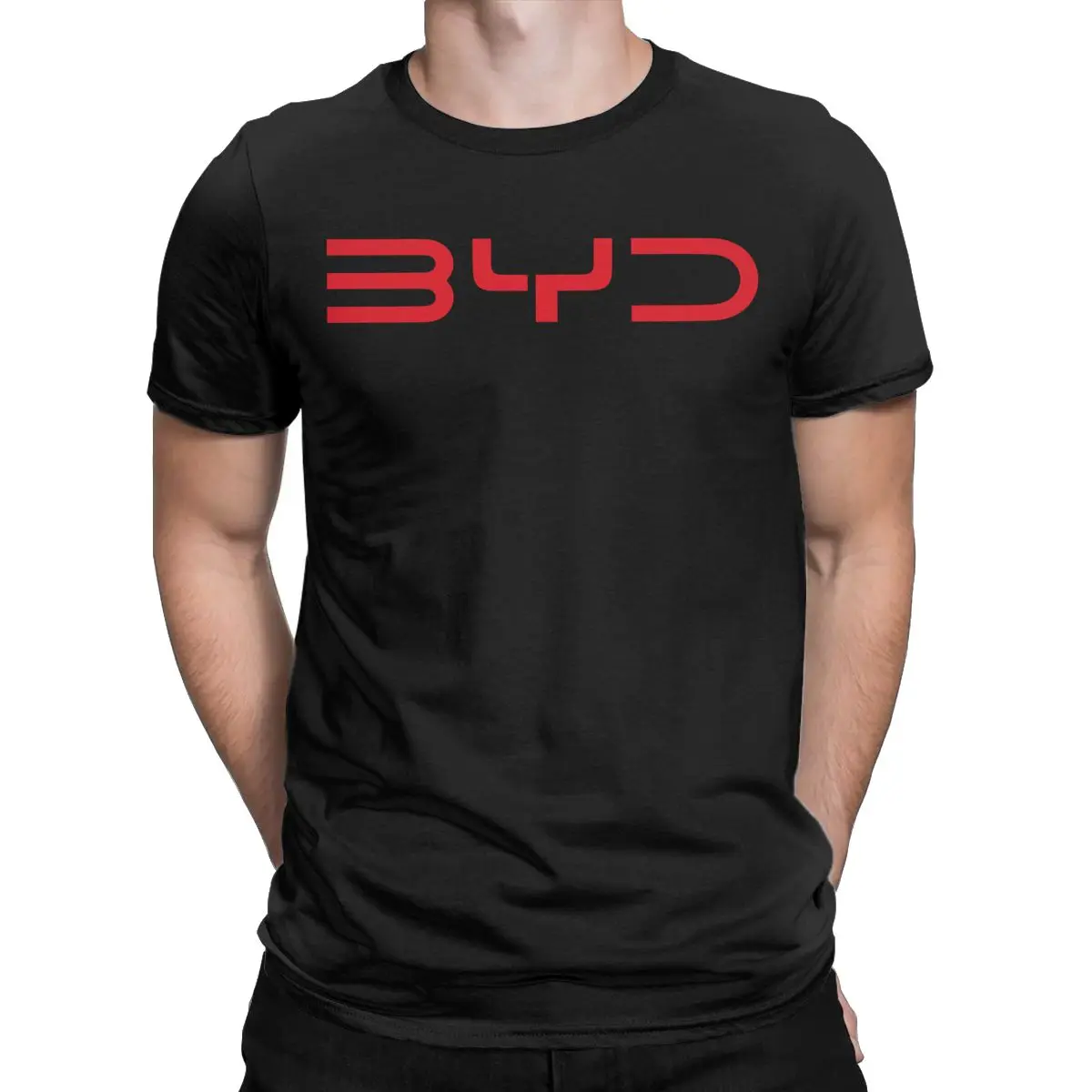 BYD Logo Shirt Accessories Men Women's Cotton Vintage Tee Shirt Short Sleeve Clothes New Arrival