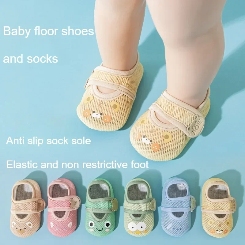 

Summer Cartoon A-class Thin Baby Walking Shoes Anti Slip And Breathable Baby Floor Socks Children 1-3 Years Old First Walkers