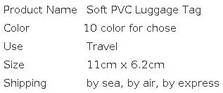 10PCS Weiche Pvc Reise Gepäck Tag Flugzeug Farbe Silikon Großhandel Koffer Label Zubehör Tasche Name Air Tag Karte Hülse – Detail 1