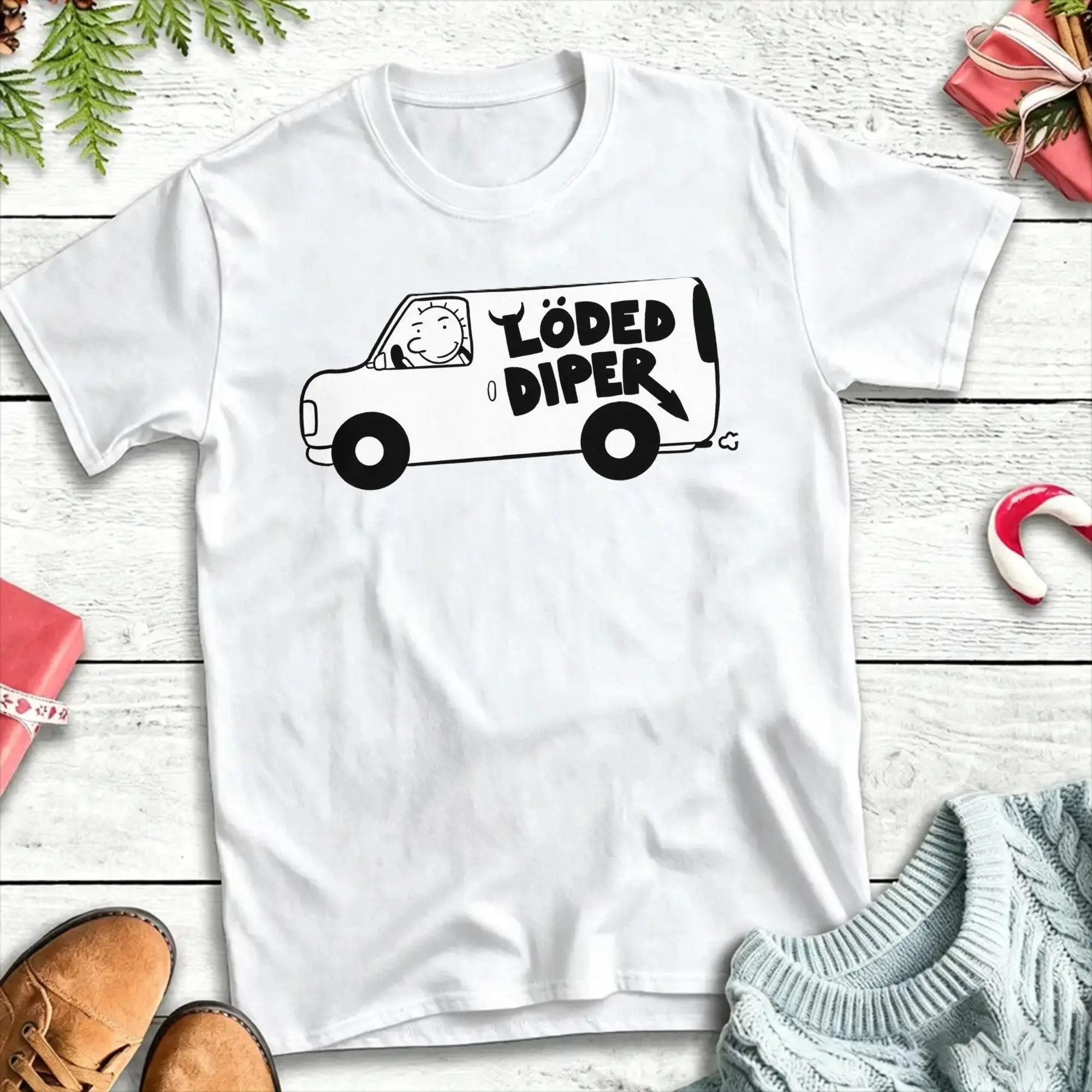 Vintage T-Shirt Summer roderick loded diper Popular T-Shirts  100% Cotton Tshirt for Male Aesthetic Short Sleeve Tops