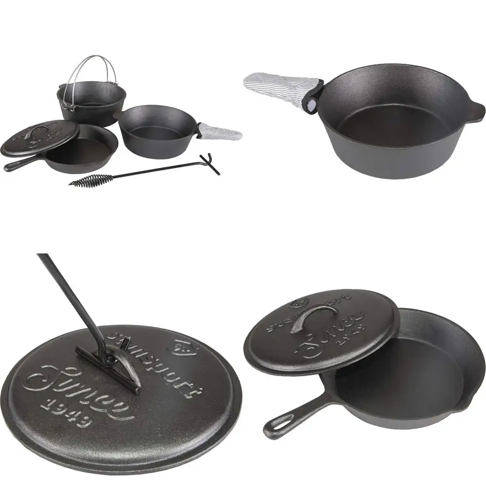 

Stansport 6-Piece Seasoned Cast Iron Cooking Set