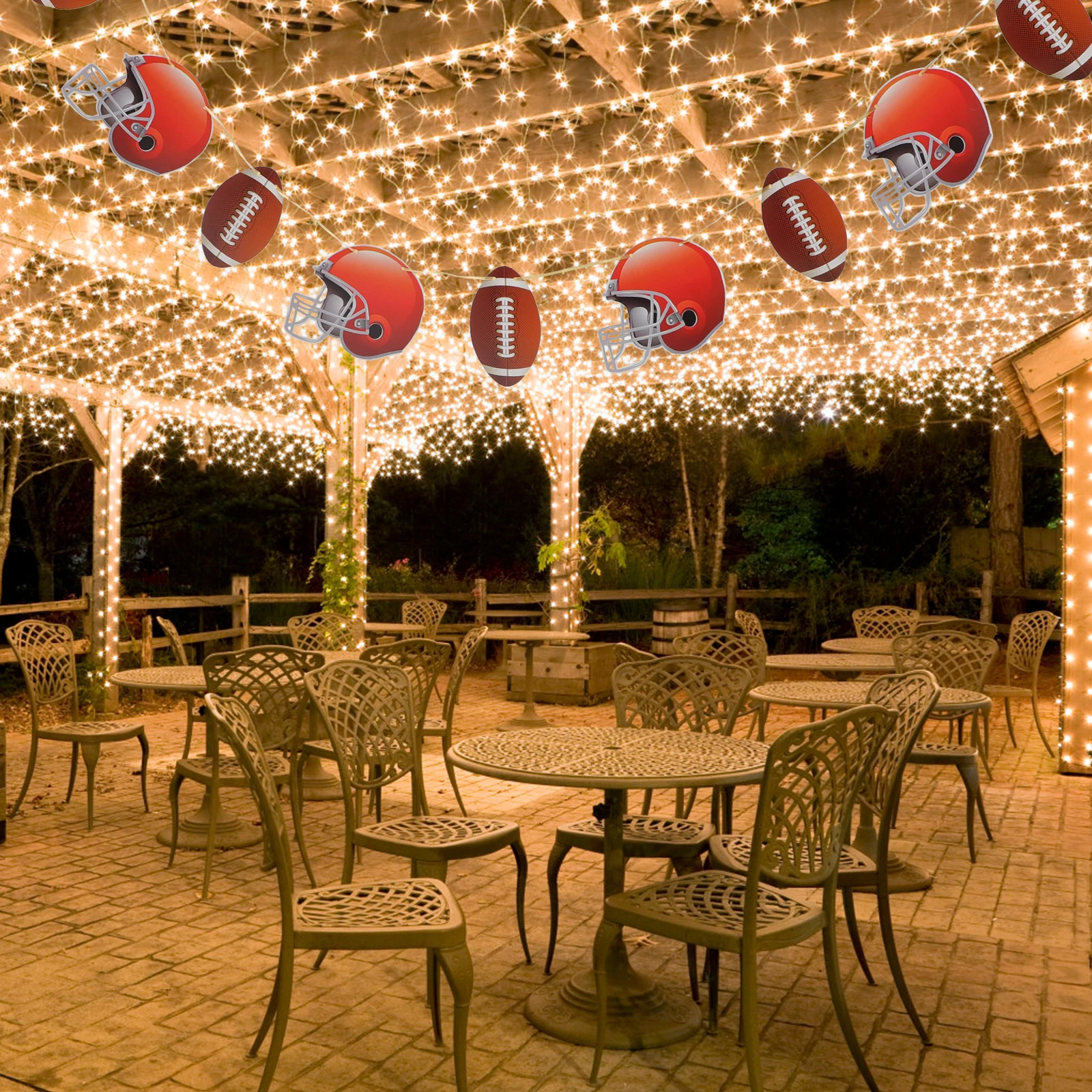 

1 Set Rugby Banners Football Bunting Hanging Pull Flags Lightweight Paper Party Birthday Decorations Wall Fireplace Photo Props