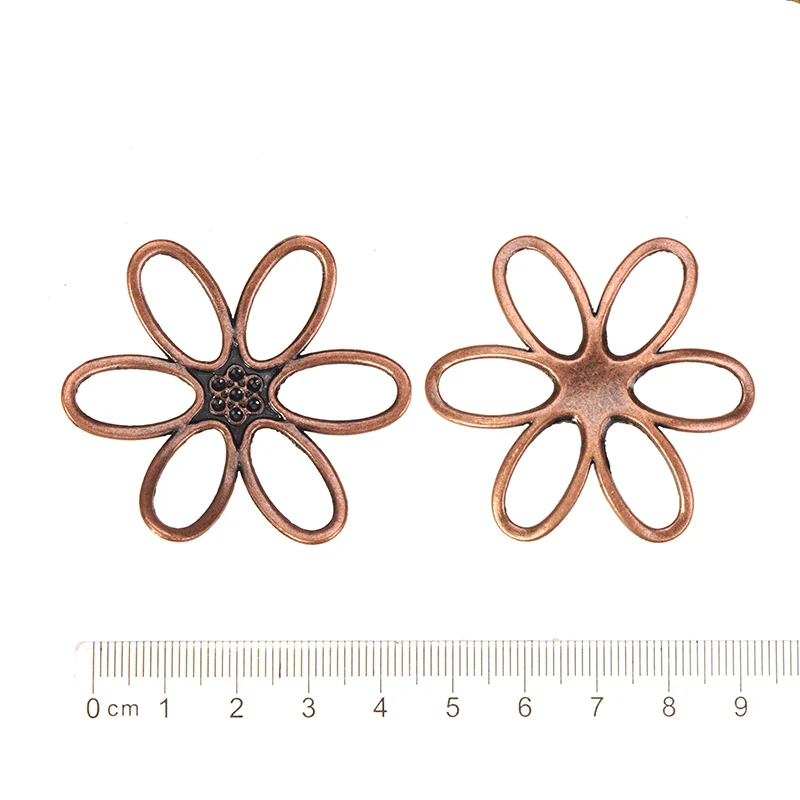 15pcs Flower Diy Connectors Diy Necklaces Pendants Antique Copper Plated Open Zinc Alloy Jewelry Accessroies Earrings Bracelets