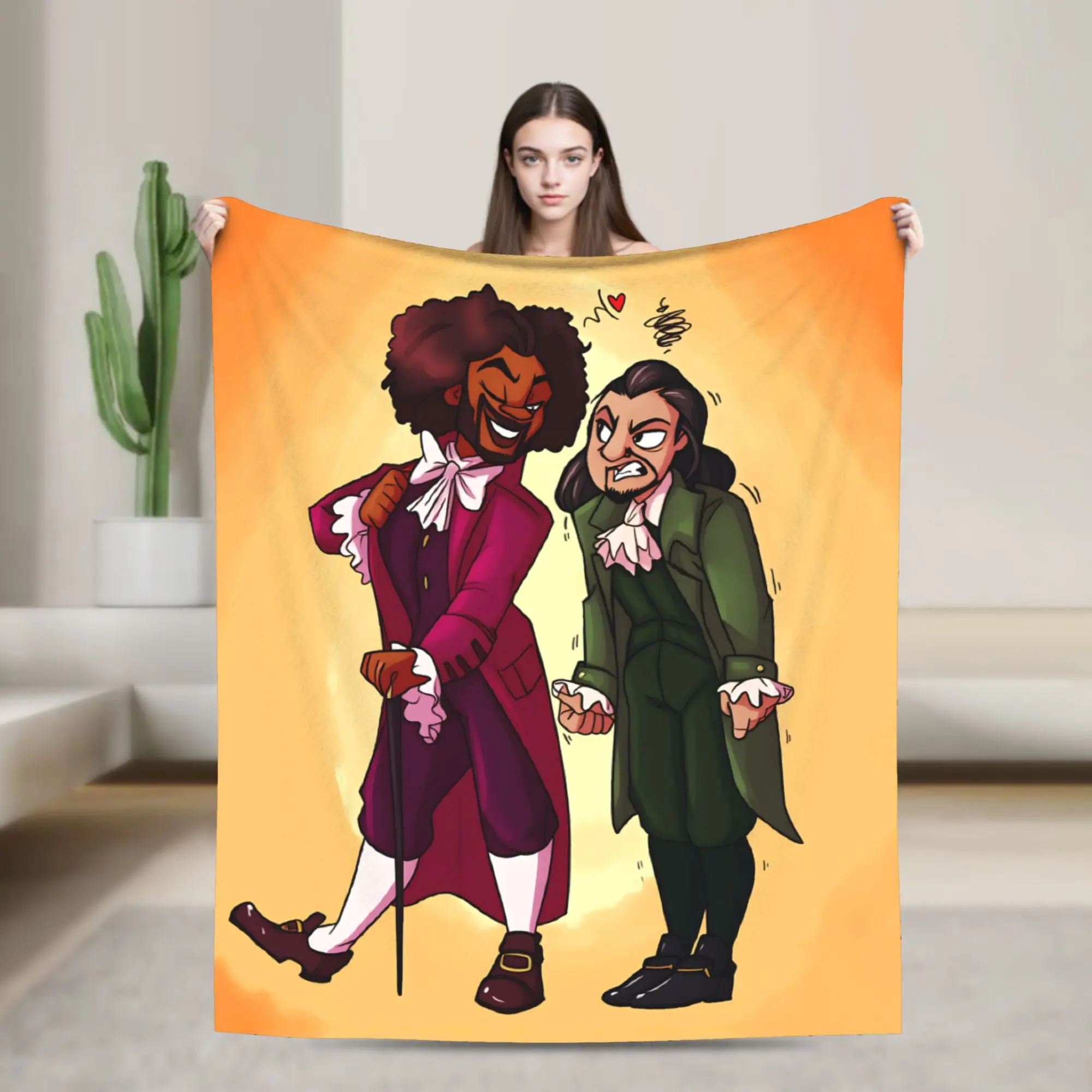 Hamiltons Thomas Jefferson Soft Warm Blanket  Travel Plush Throw Blanket Print Couch Chair Flannel Bedspread Sofa Bed Cover