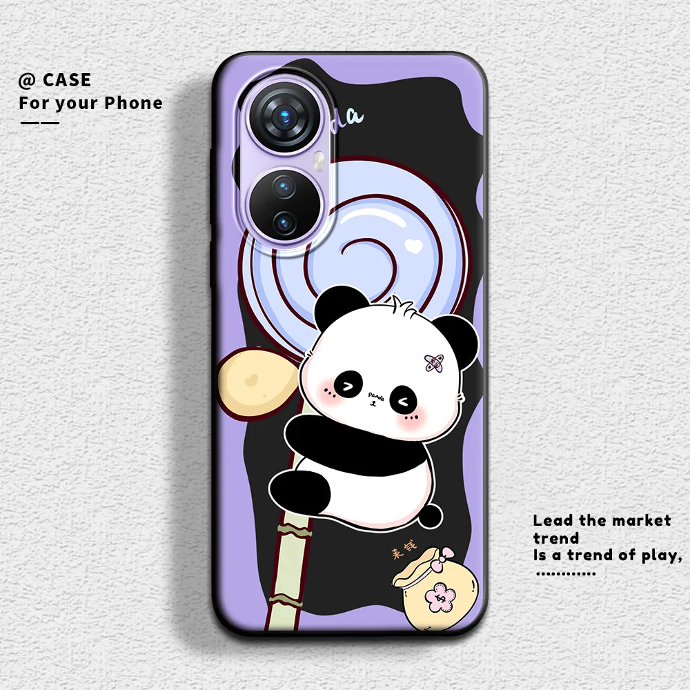 For Blackview A200 Pro Case Cute Panda Flower Soft Silicone Couple Phone Case For Blackview A200 Pro Protect Shockproof Cover