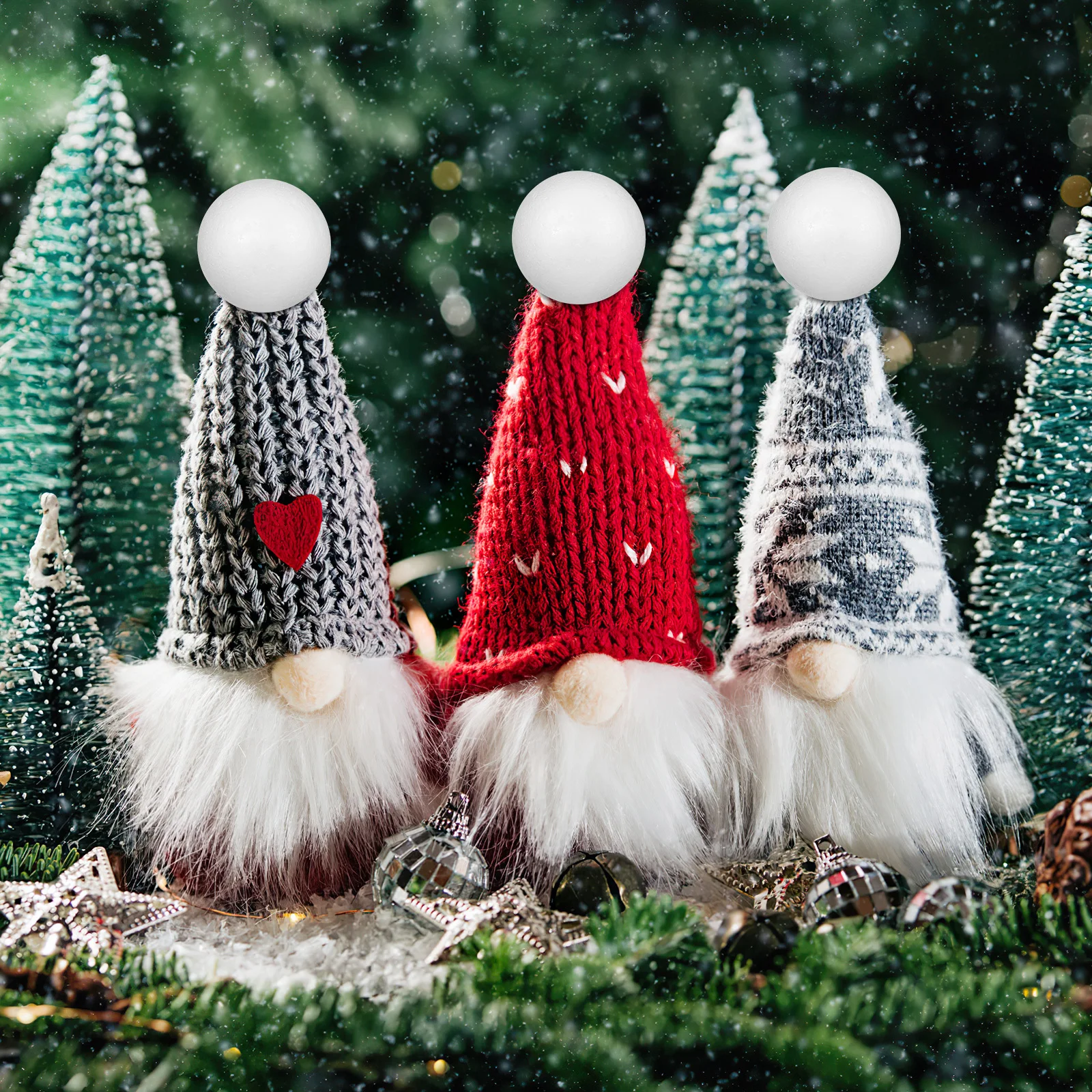 

10 Pcs Decor Craft Spheres Polystyrene Balls for Large Christmas Foam Decorations White Xmas Mini